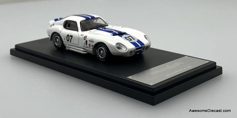 Shelby Daytona, White/Blue 1:64 Diecast Model Car by Fine Works64
