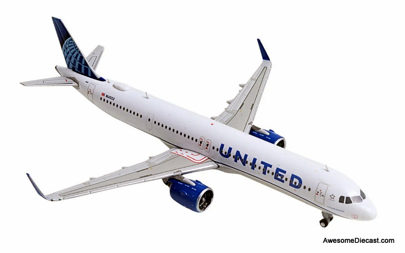 Airbus A321neo: United Airlines (Reg #N14502) 1:400 Diecast Model