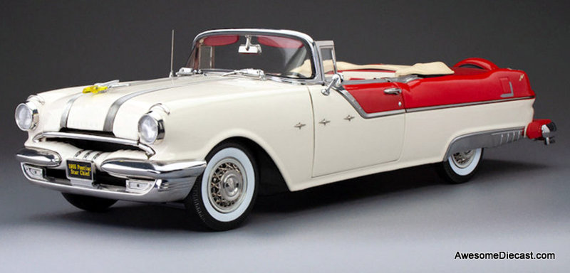 1955 Pontiac Star Chief Open Convertible, Bolero Red/Castle Gray 1