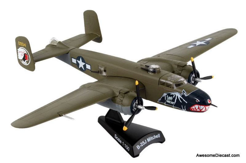 North American B-25 Mitchell "Betty's Dream" 1:100 Diecast Model Plane by Postage Stamp