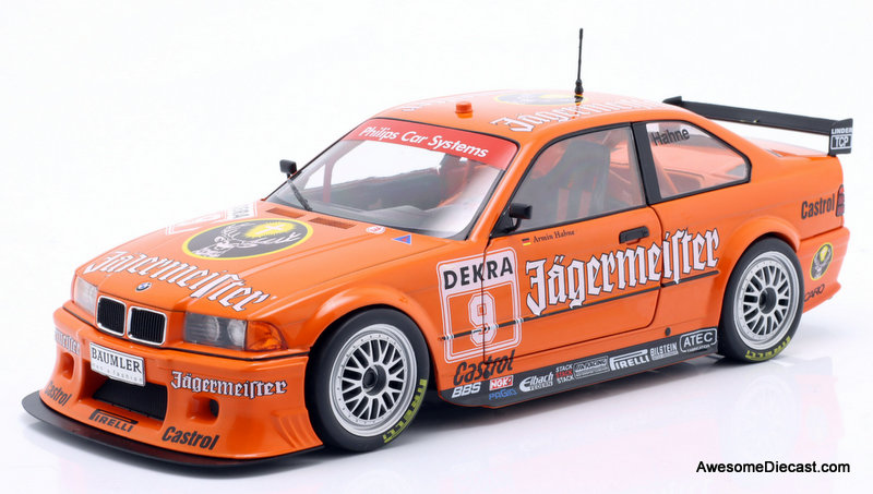 1993 BMW 325i Coupe E36 #9 Jägermeister Linder Team DTM (Armin Hahne) 1:18 Diecast Model Car by Werk83