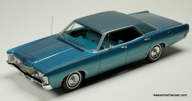 1968 Mercury Brougham, Gulfstream Aqua 1:43 Resin Cast Model Car by Goldvarg Collection
