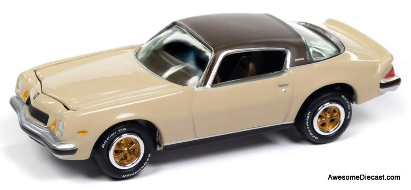 1975 Chevrolet Camaro LT, Cream Beige 1:64 Diecast Model Car by Johnny Lightning