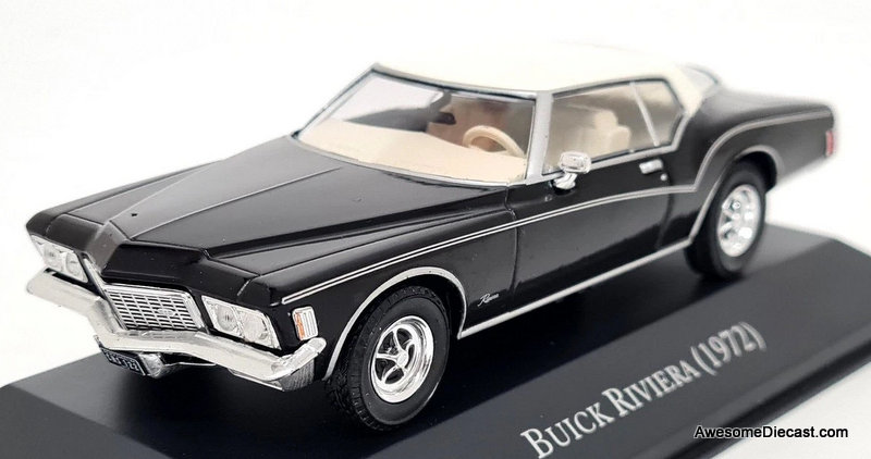 1972 Buick Riviera, Black/White 1:43 Diecast Model Car by DeAgostini
