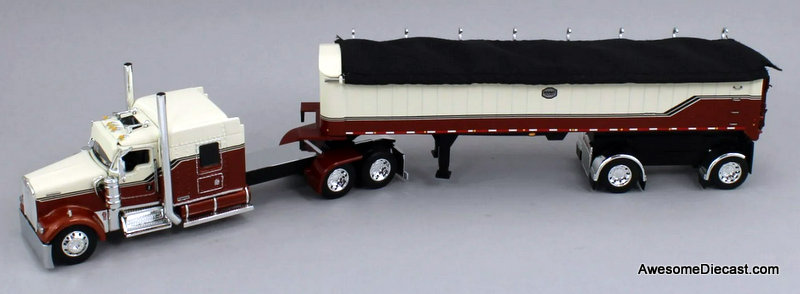 Kenworth W900L Sleeper Tractor MAC Coal End Dump Trailer 1:64 Diecast Model Truck DCP by FG