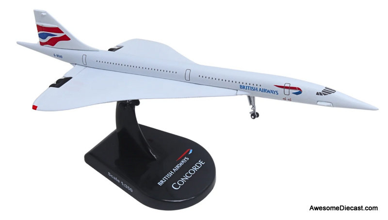 Concorde: British Airways (Reg #G-BOAD) 1:350 Diecast Model Plane by Postage Stamp