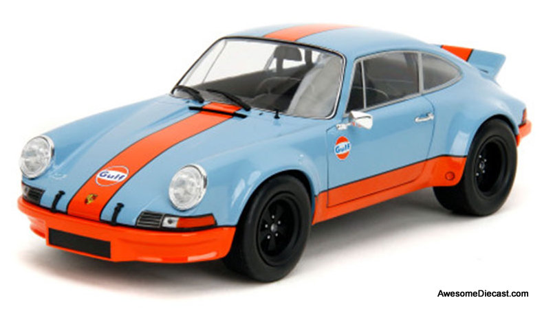 1973 Porsche 911 RSR, Gulf Livery 1:18 Diecast Model Car by Pink Slips