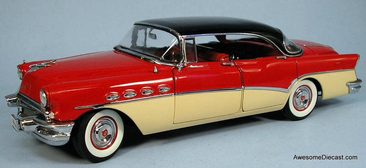 1956 Buick Roadmaster Riviera 4-Door Red 1:24 Diecast Car by Danbury Mint