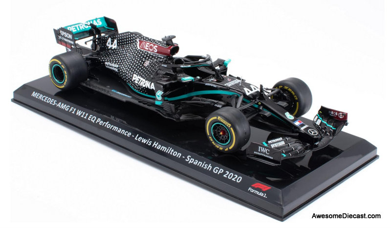 2020 Mercedes-AMG F1 W11 Perfomance # 44 (Lewis Hamilton Spanish GP 2020) 1:24 Diecast Model Car by DeAgostini