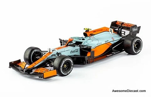 2021 McLaren MCL35M Formula 1 Race Car #4 (Lando Norris) 1:24 Diecast Model Car by DeAgostini