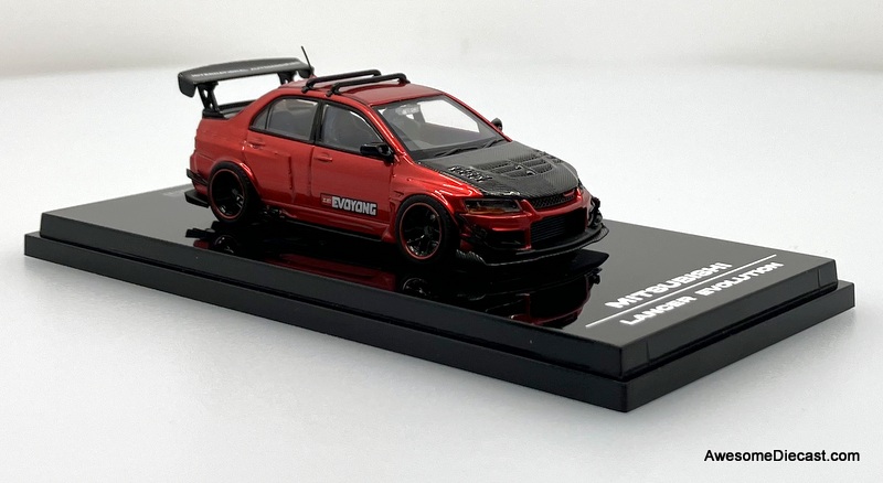 Mitsubishi Lancer Evolution IX, Metallic Red 1:64 Diecast Model Car by IHCM