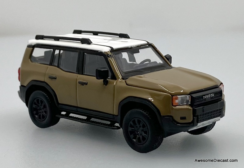 Toyota Land Cruiser 250, Brown/White 1:64 Diecast Model Car by Trends Hobby