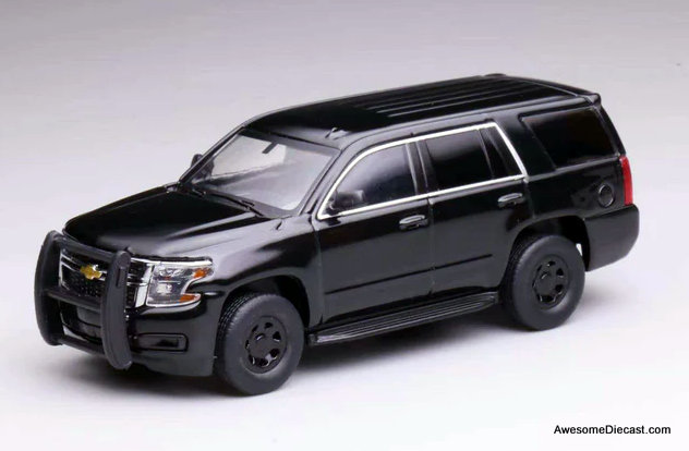 Chevrolet Tahoe, Black w/Bull Bar 1:64 Diecast Model Car by 596 Model
