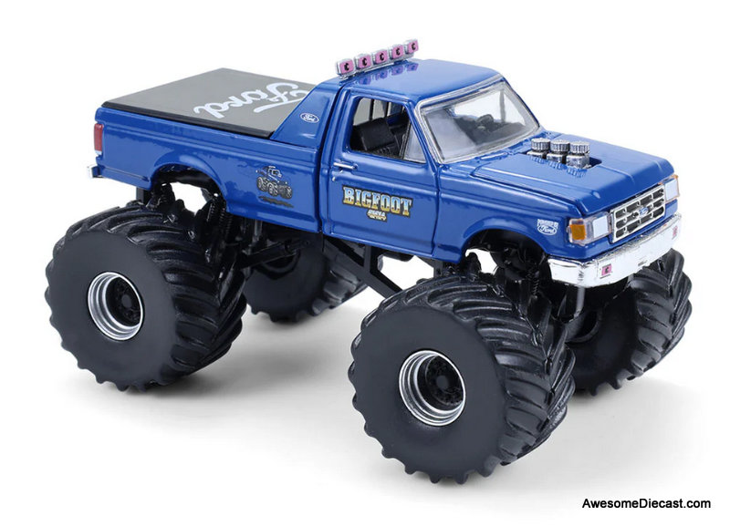 1990 Ford F-350 Monster Truck, Bigfoot #4, 1:64 Diecast Model Truck by Greenlight