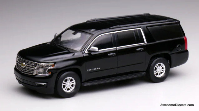 Chevrolet Suburban, Black 1:64 Diecast Model Car by 596 Model