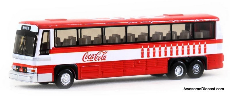 MCI 96A3 Single Deck Bus: Coca Cola 1:110 Diecast Model Bus by Tiny
