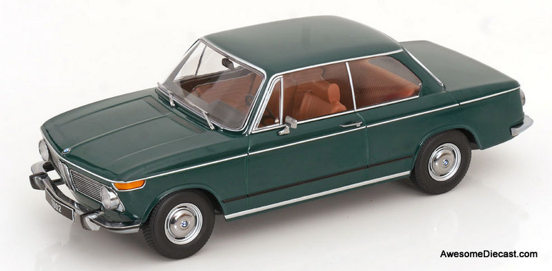 1971 BMW 1801, Dark Green 1:18 Diecast Model Car by KK Scale