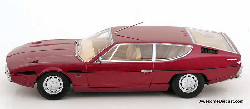 1970 Lamborghini Espada S2, Metallic Red 1:18 Diecast Model Car by KK Scale