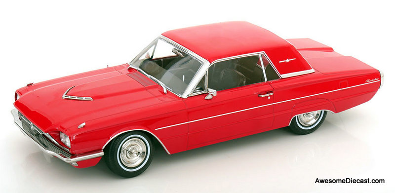 1966 Ford Thunderbird Hard Top Coupe, Red 1:18 Diecast Model Car by KK Scale
