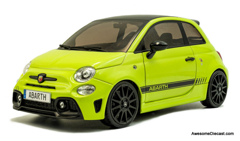 2023 Fiat F595 Abarth, Adredalina Green 1:18 Diecast Model Car by Solido