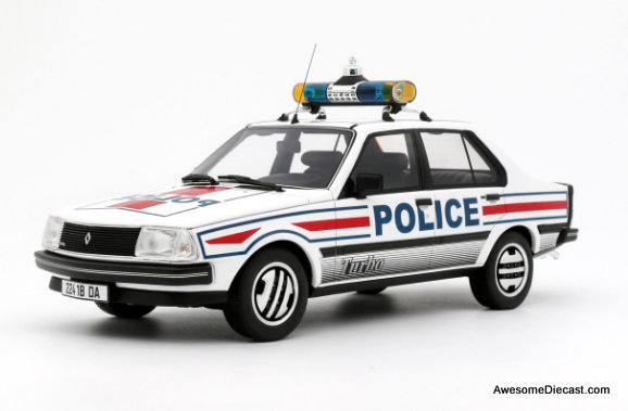 1982 Renault 18 Turbo: French Police National 1:18 Resin Cast Model Car by Otto