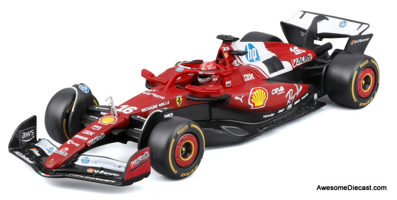 Ferrari SF-25 Formula 1 Race Car #16 1:43 Diecast Model Car by Burago