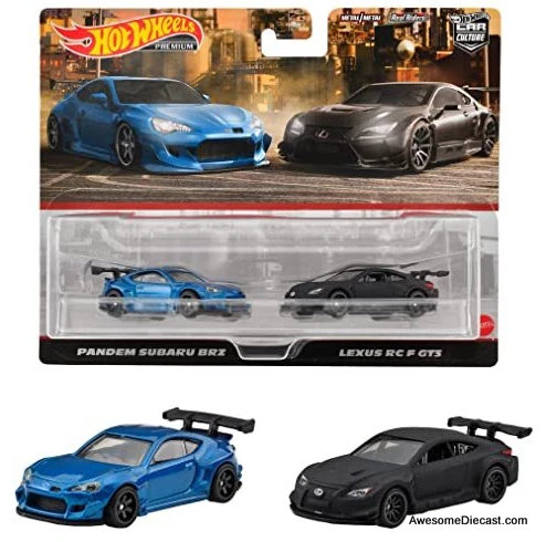 Hot Wheels  Premium 2 Pack Pandem Subaru BRZ & Lexus RC F GT 1:64 Diecast Model Car by Hot Wheels