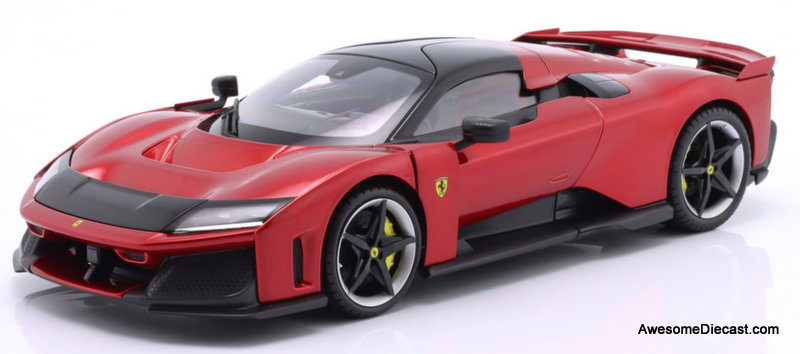 2024 Ferrari F80, Rossa Corsa Red 1:18 Diecast Model Car by Burago