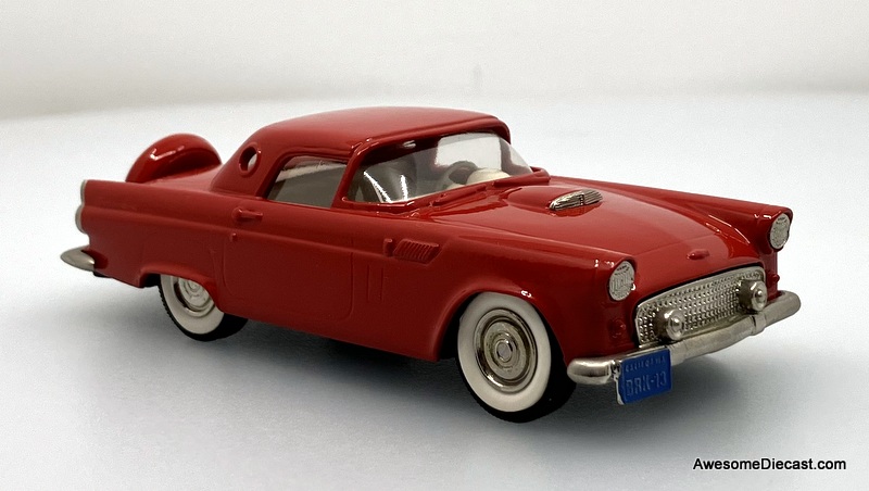 1956 Ford Thunderbird Hard Top, Red 1:43 White Metal Model Car by The Brooklin Collection