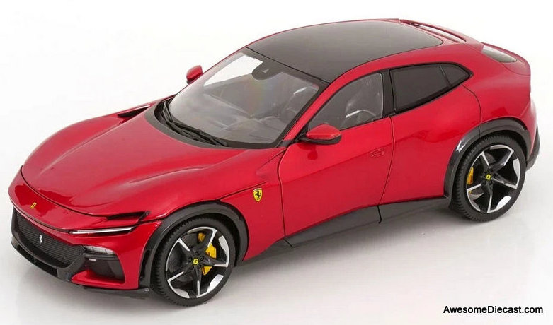 2022 Ferrari Purosangue, Metallic Red 1:18 Diecast Model Car by Polistil