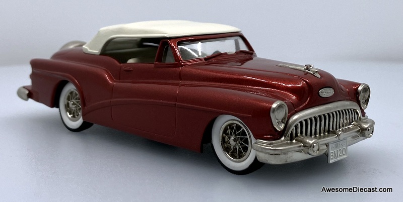 1953 Buick Skylark Convertible, Metallic Red 1:43 White Metal Model Car by The Brooklin Collection