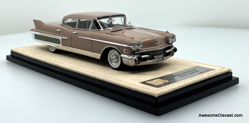 1958 Cadillac Fleetwood Sixty Special, Meridian Taupe Metallic 1:43 Resin Cast Model Car by Stamp Models