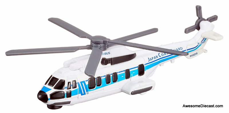 Super Puma H225 Helicopter: Japan Coast Guard 1:124 Diecast Model Helicopter by Tomica