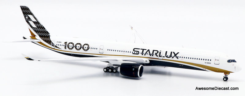 Airbus A350-1000: Starlux Airlines (Reg #B-58551) "Carbon Fiber" 1:400 Diecast Model Plane by JC Wings