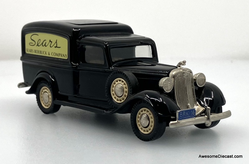 1935 Dodge Delivery Van, Black: Sears Roebuck & Company 1:43 White Metal Model Car by Brooklin Models