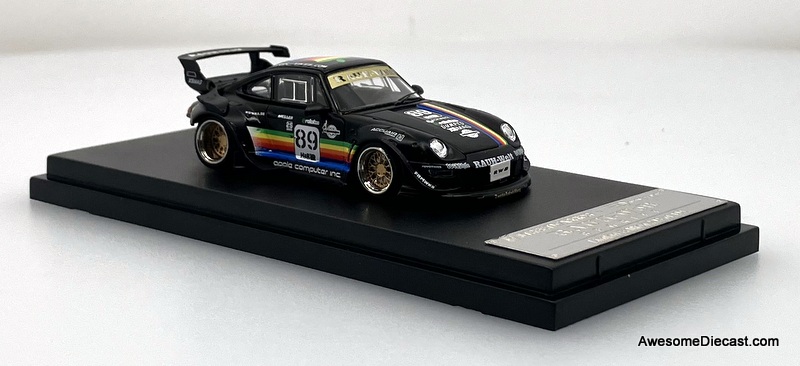 Porsche 993 #89 Matte Black: Apple Livery 1:64 Diecast Model Car by Street Model