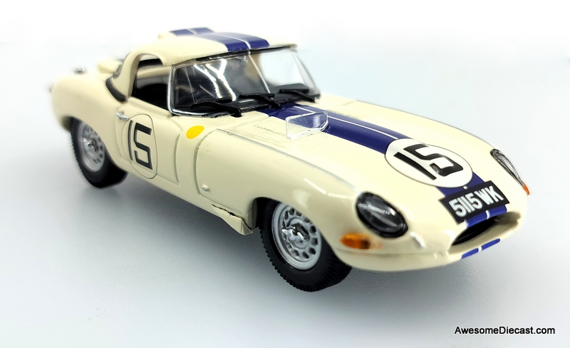 Kyosho 1:43 1963 Jaguar E-Type Roadster #15, Creme