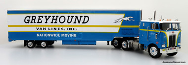 Iconic Replicas 1:43 Peterbilt 352 w/ 53' Trailer: Greyhound Van Lines