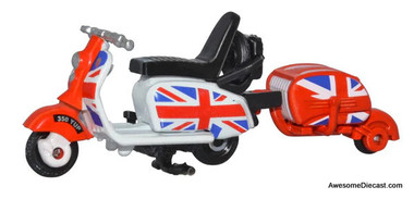 Oxford Diecast 1:76 Scooter & Mod Pod: Union Jack