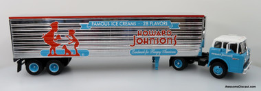 Iconic Replicas 1:43 1960 Ford C-Series Tractor w/ Refrigerated Trailer: Howard Johnson's