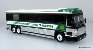 Iconic Replicas 1:87 MCI D4000 Coach: Riverside County Sheriff Bus