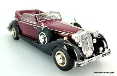 Minichamps 1:43 1938 Horch 853A Cabriolet, Red/Black