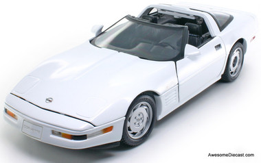 1992 Corvette ZR-1 Convertible (White) - 1:18 Diecast Model Car by Maisto