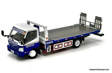 Hino 300 (RHD) Dutro Flatbed Tow Truck: Rothmans Livery 1:64 Diecast Model Truck by Unique Model