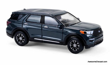 2024 Ford Explorer, Stone Blue 1:64 Diecast Model Car by Greenlight