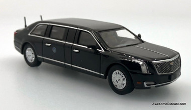 Cadillac Beast 3 Stretched Presidential Limousine, Black 1:64 Diecast Model Car by 596 Model
