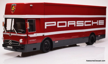 Mercedes Benz O317 Porsche Transporter, Red 1:18 Diecast Model Truck by CMR