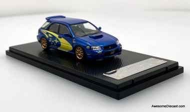 Subaru Impreza WRX STi, Travel Wagon, Rally Blue 1:64 Diecast Model Car by Furuya