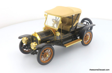 1910 Cadillac Thirty, Black Roadster 1:24 Diecast Model by Franklin Mint