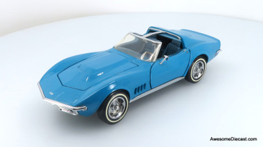 1968 Chevrolet Corvette Convertible - Blue 1:24 by Franklin Mint